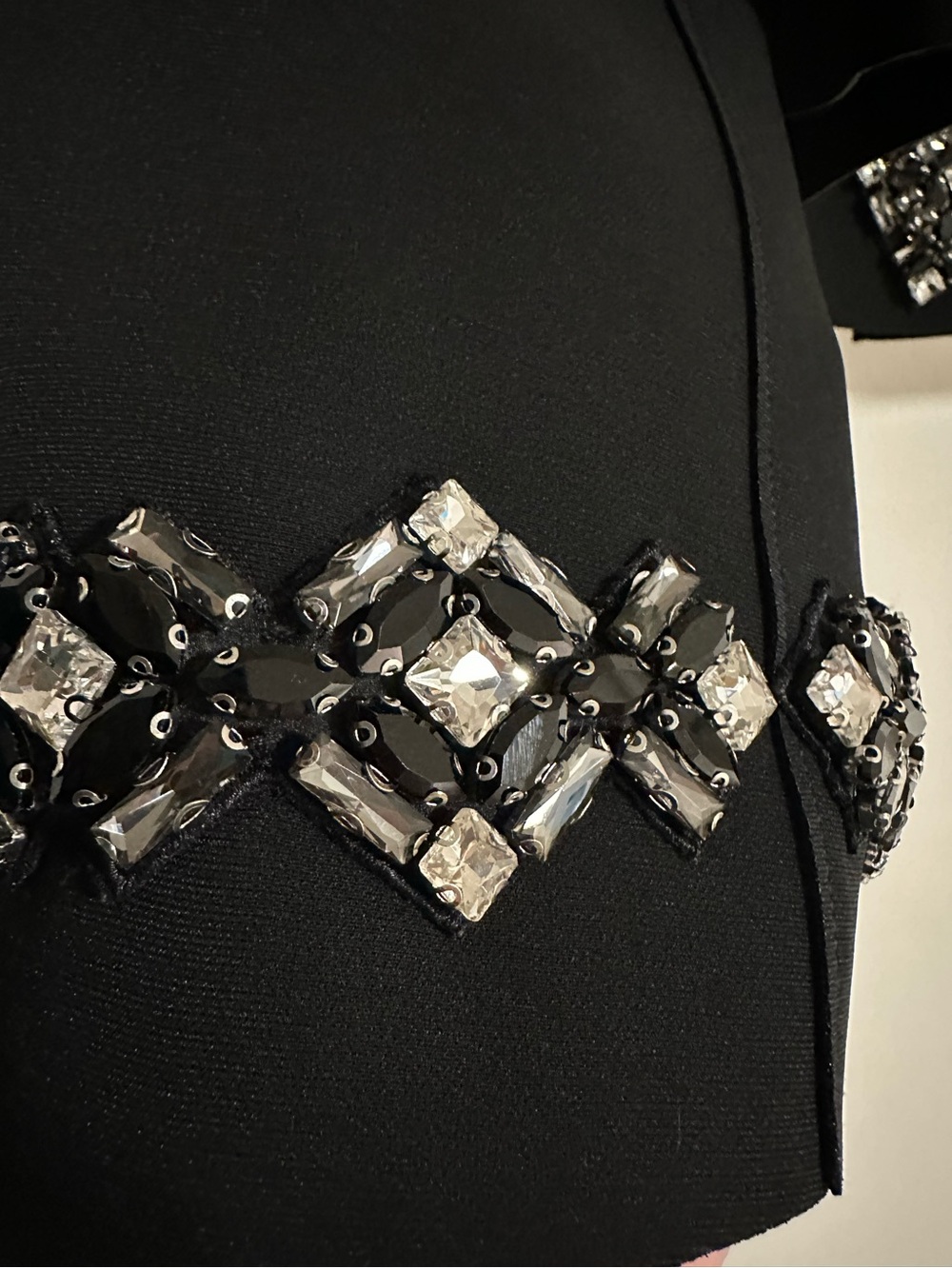 Marina Rinaldi Mabel Rhinestone Cady Jacket Black Size 14 NWT $1295 - Picture 7 of 9